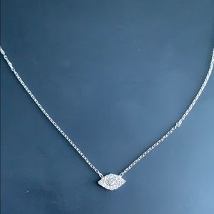 Sterling Silver Dainty Evil Eye Necklace